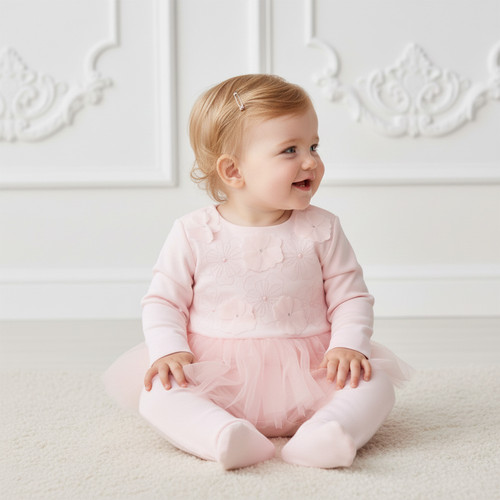Sofija - Teddy Babygrow - Pink main image 1