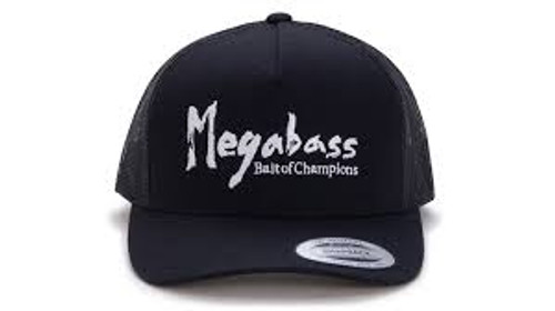 Megabass Trucker Hat, Black & White Megabass Trucker Hat, Black & White