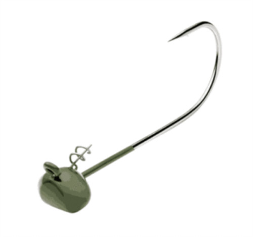 Owner Shakey Football Jig Head "Green Pumpkin" (4 Pk)