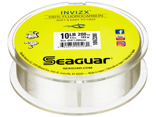 Seaguar InvizX Fluorocarbon 200yd Spools Seaguar InvizX Fluorocarbon 200yd Spools