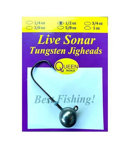 Queen Tackle Live Sonar Tungsten Jig Heads (2-4 Pk)