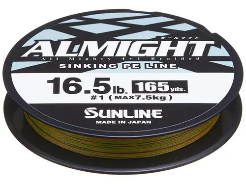 Sunline ALMIGHT Braided Sinking PE Line (165 yd) Olive-Camo