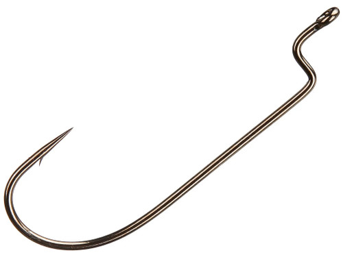 Gamakatsu Worm, Offset Shank, Round Bend Hook NS Black