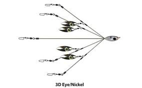 Picasso 8" School-E-Rig Bait Ball Nickel Willow with Eye Picasso 8" School-E-Rig Bait Ball Nickel Willow with Eye