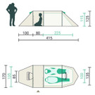 Jack Wolfskin North Tunnel II Tent - Floorplan