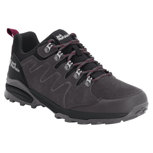 Jack Wolfskin Women's Refugio Texapore Low Walking Shoes - Dark Steel/Purple