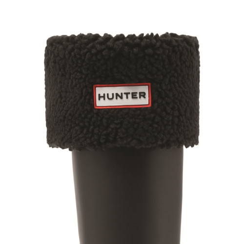 Hunter Sheepy Fleece Cuff Boot Sock Black