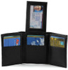 Trifold Leather Wallet with Flip Out ID