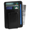 Leather Magnetic Money Clip - Black