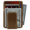 Leather Magnetic Money Clip - Tan