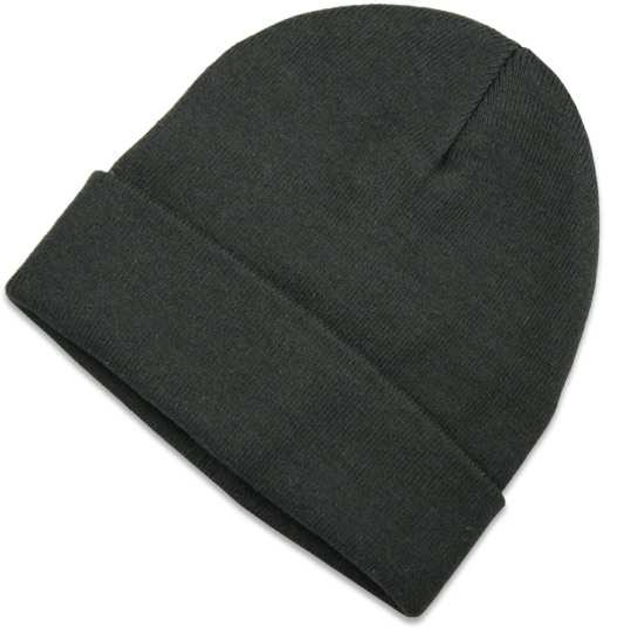 XL Beanie Made Oversized for Big Heads with Cuff in Black