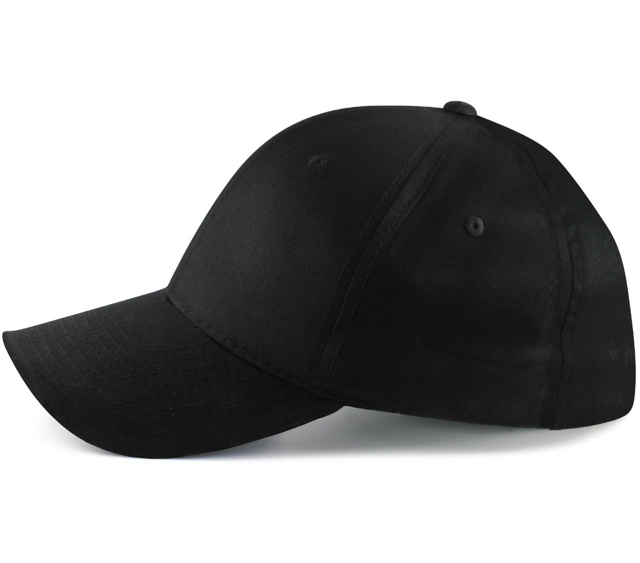 Large Hats Adjustable Baseball Black