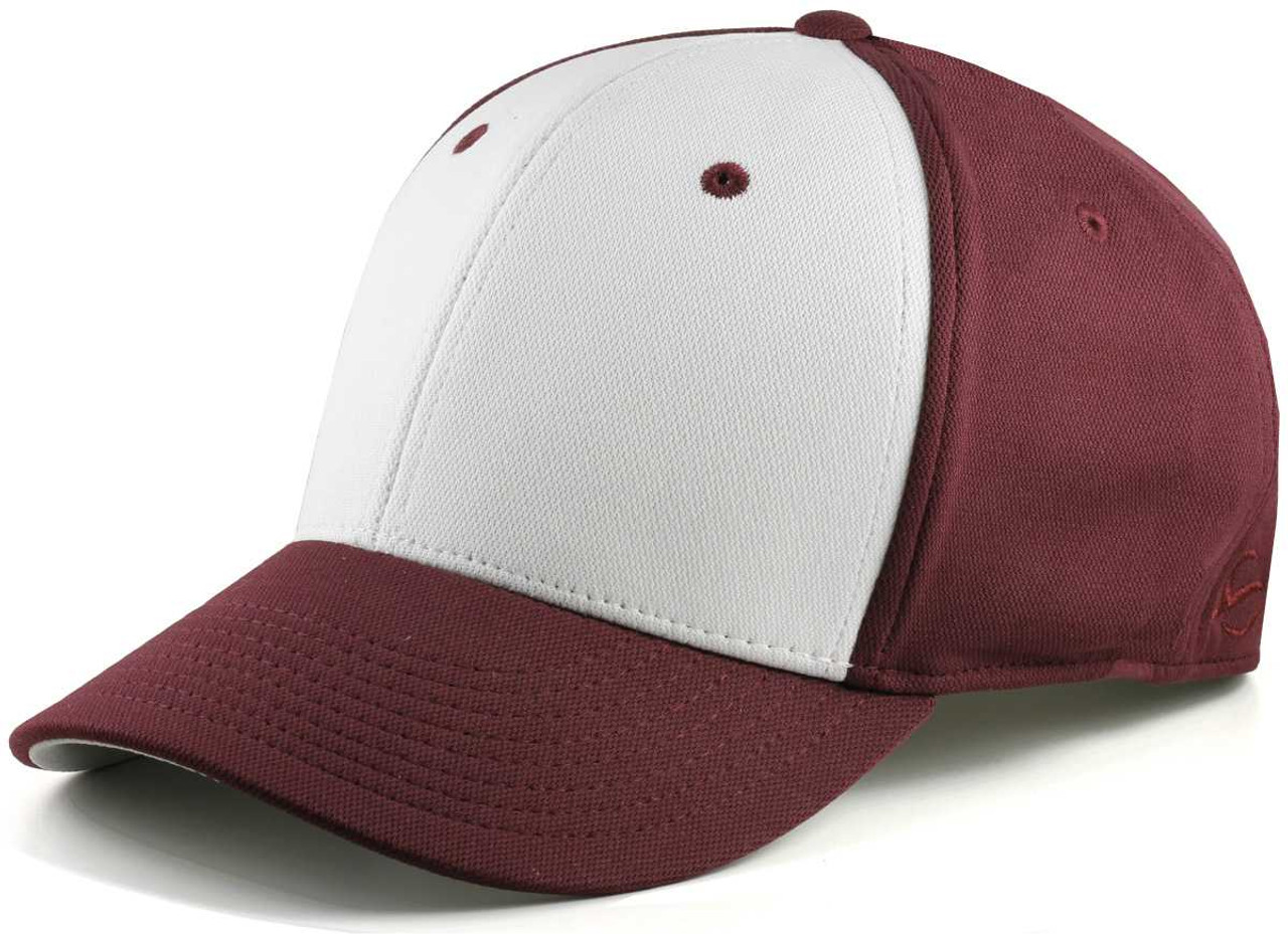 Sportflex XL/XXL Baseball Caps for Big Heads - Maroon/White