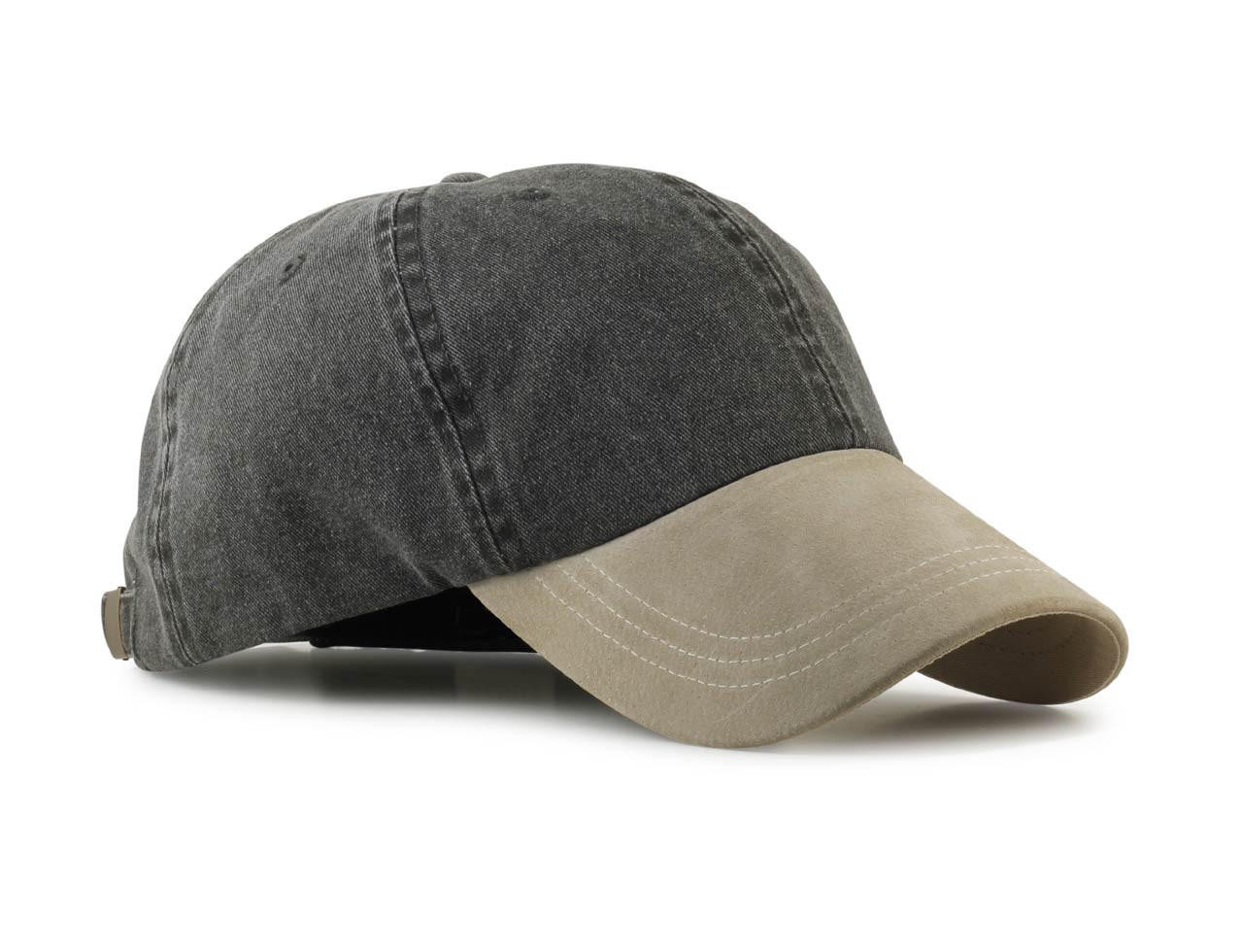 Twill Large Head Cap with Suede Bill