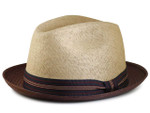 Straw Fedora for Large Heads-Maroon