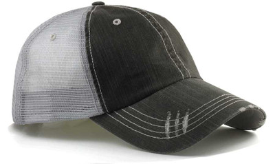 Vintage Low Profile Trucker Hats for Big Heads 6XL in Black | Lamood Big Hats