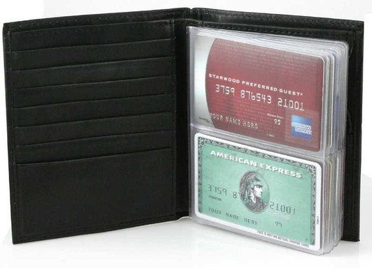 Hipster Double High Wallet Insert Shown inside a wallet