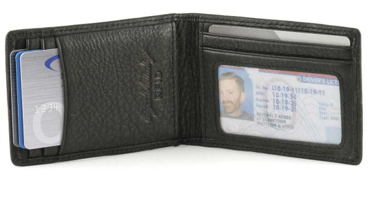 RFID Magnetic Money Clip Wallet Open