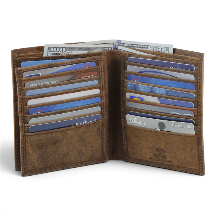 Hipster Wallet Brown Credit Card Holder