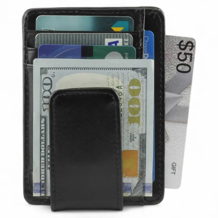 Leather Magnetic Money Clip