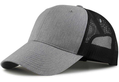Big Trucker Hat for Large Heads- Retro Heather Gray