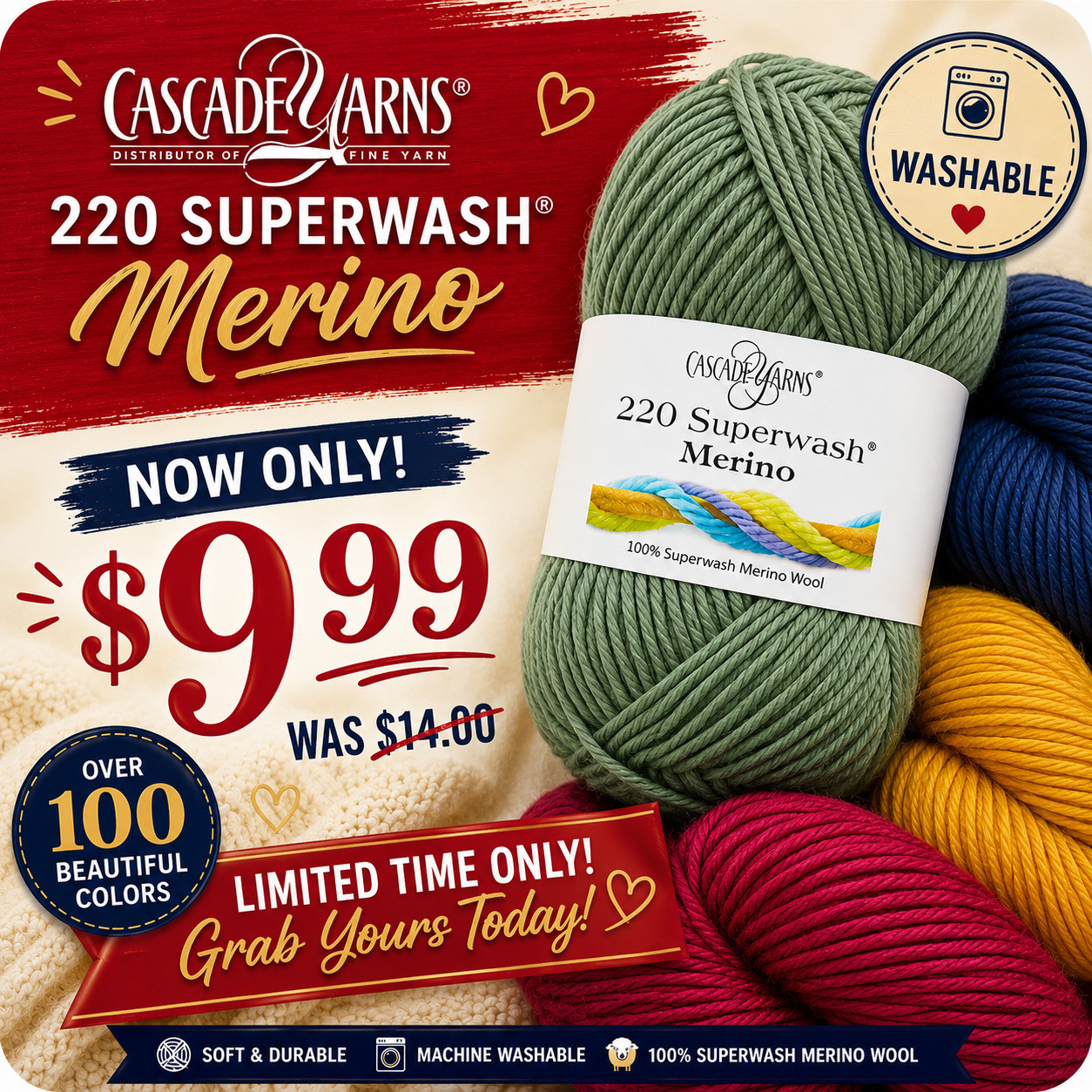 Cascade 220 Superwash Merino