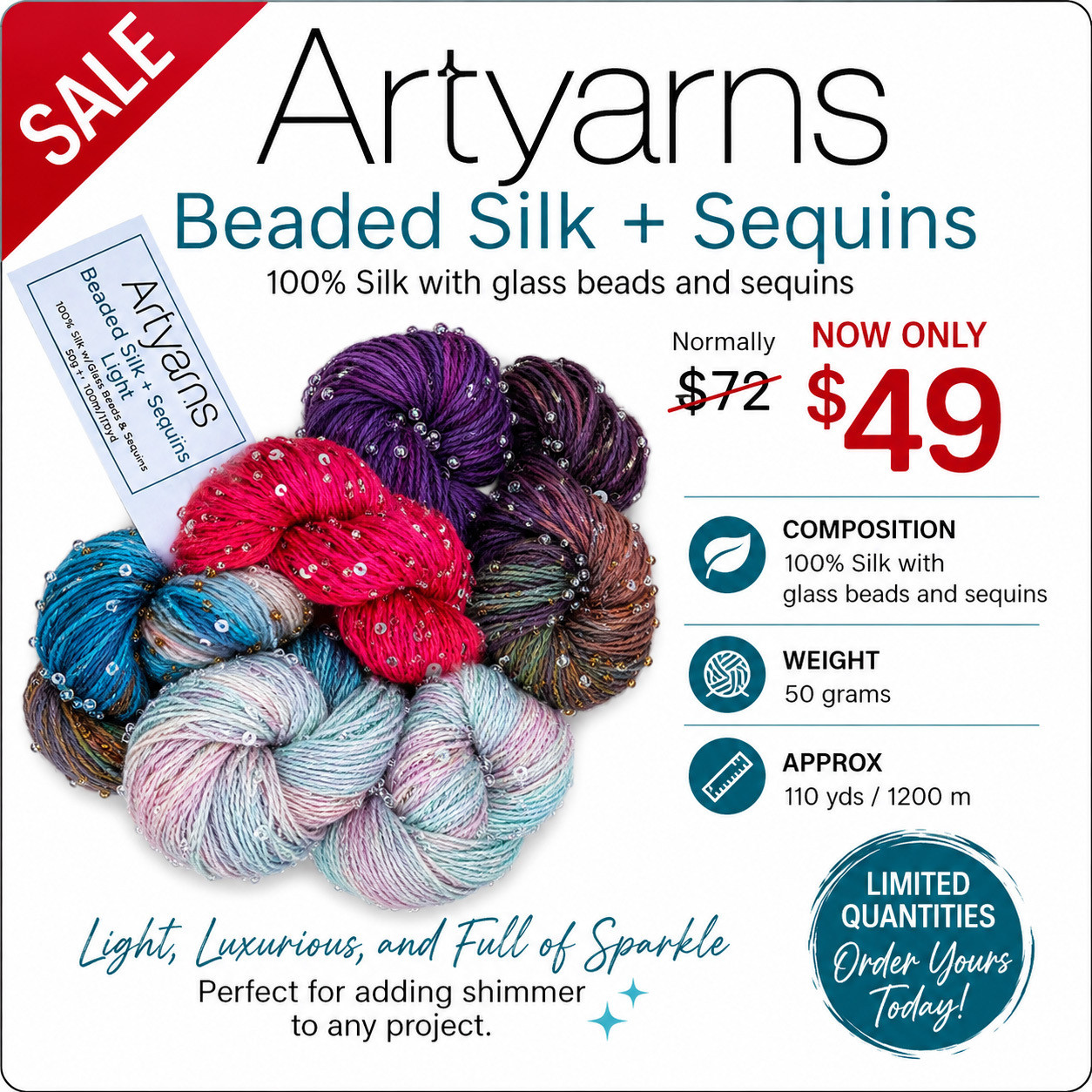 Beaded Silk and Sequins Light