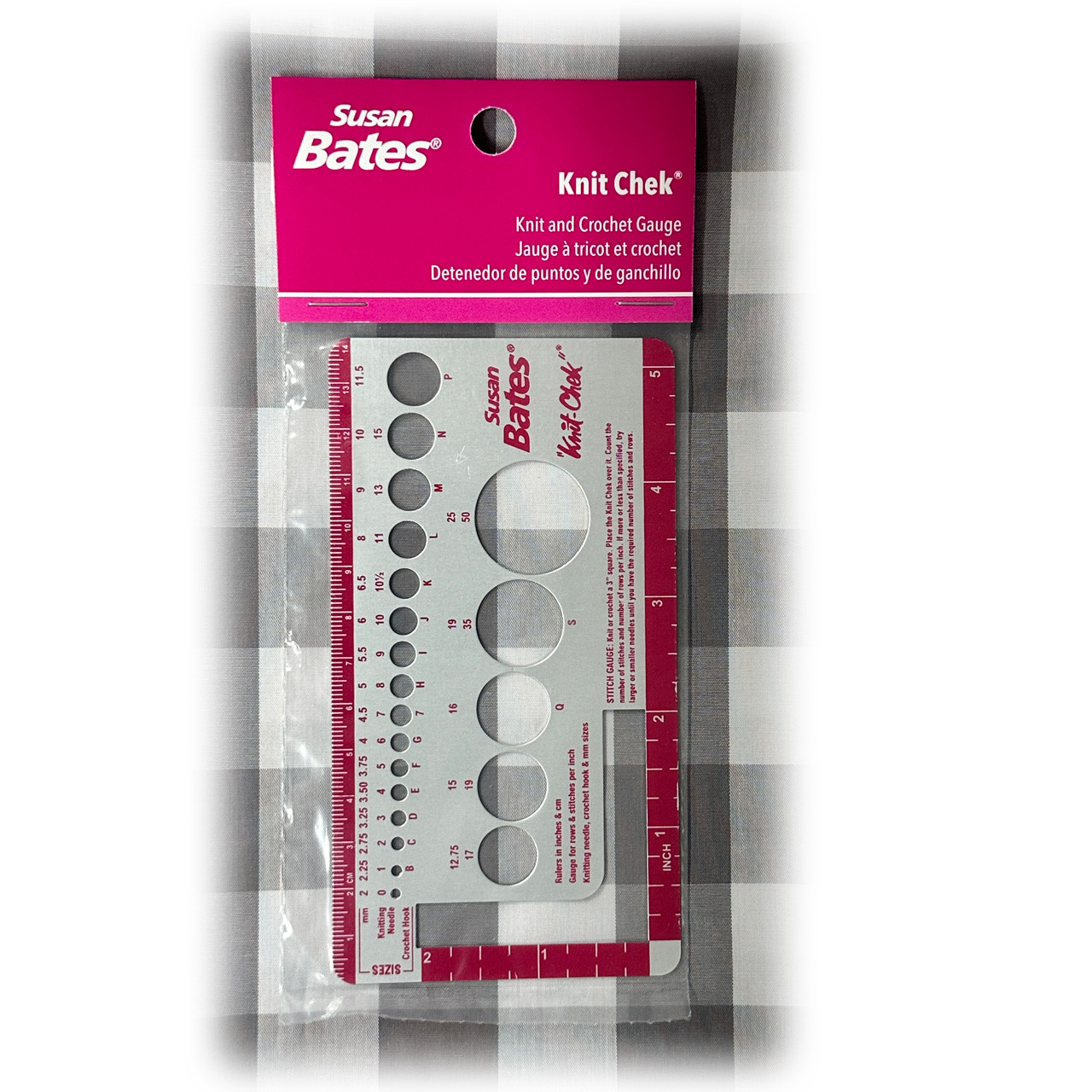 Susan Bates Knit Chek Needle Gauge