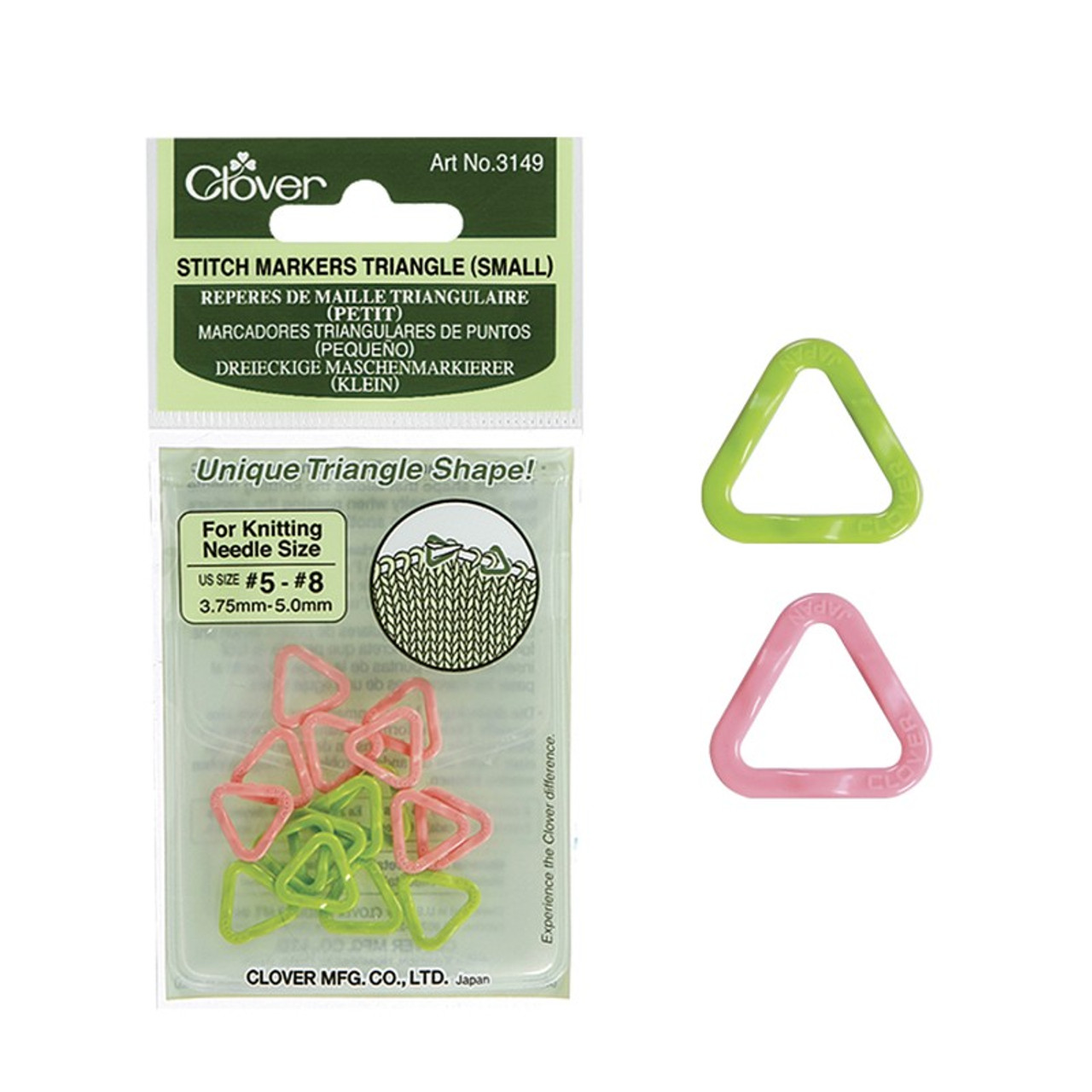 Clover Small Stitch Markers Triangle