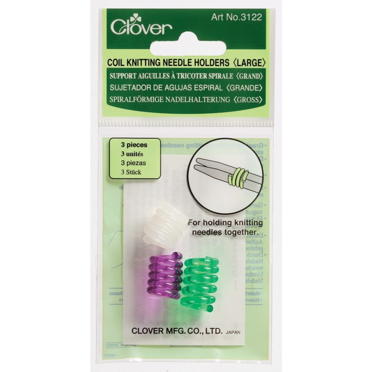 Clover Lg Coil Knitting Needle Holder (set of 3) #3122