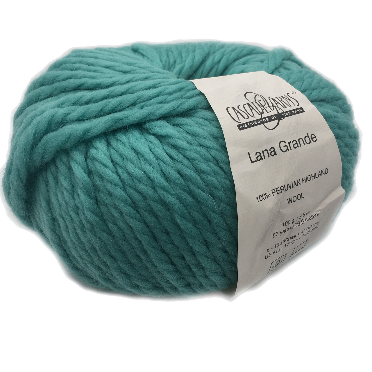 Cascade Yarn Lana Grande Dusty Turquoise 6089. 100% Peruvian Wool