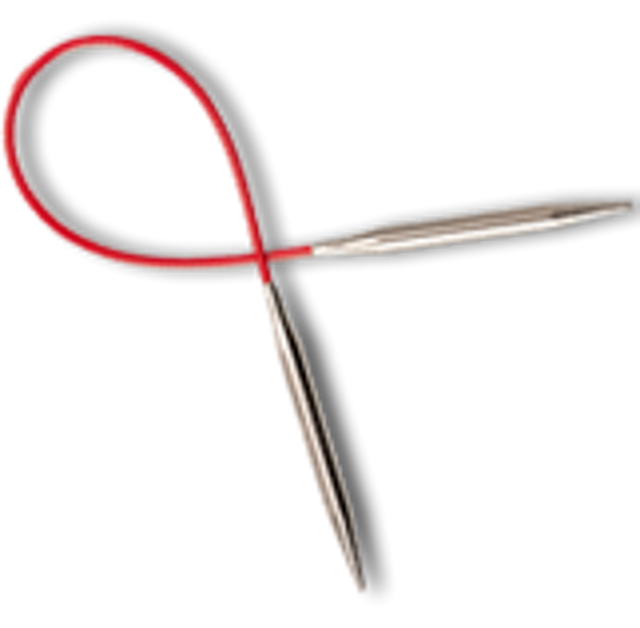 Red Lace Stainless Steel Circular Knitting Needles 40 Size 8/5mm