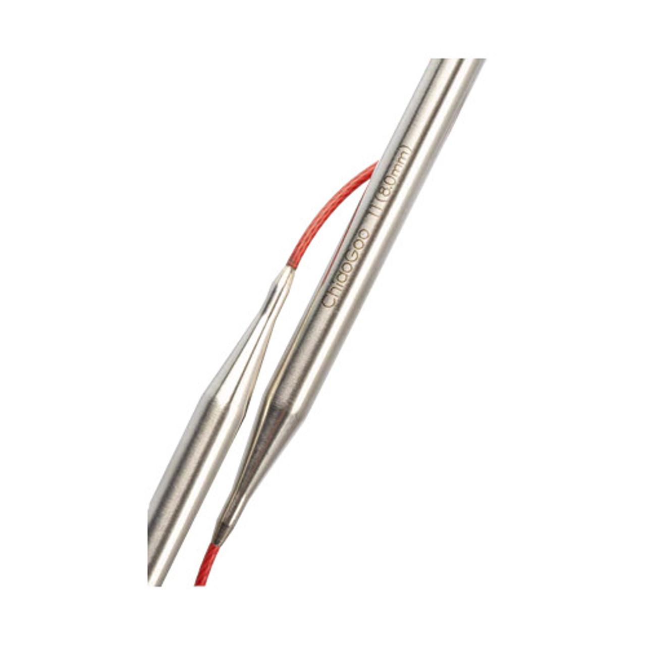 ChiaoGoo Premium Stainless Steel Red Circular Knitting Needles