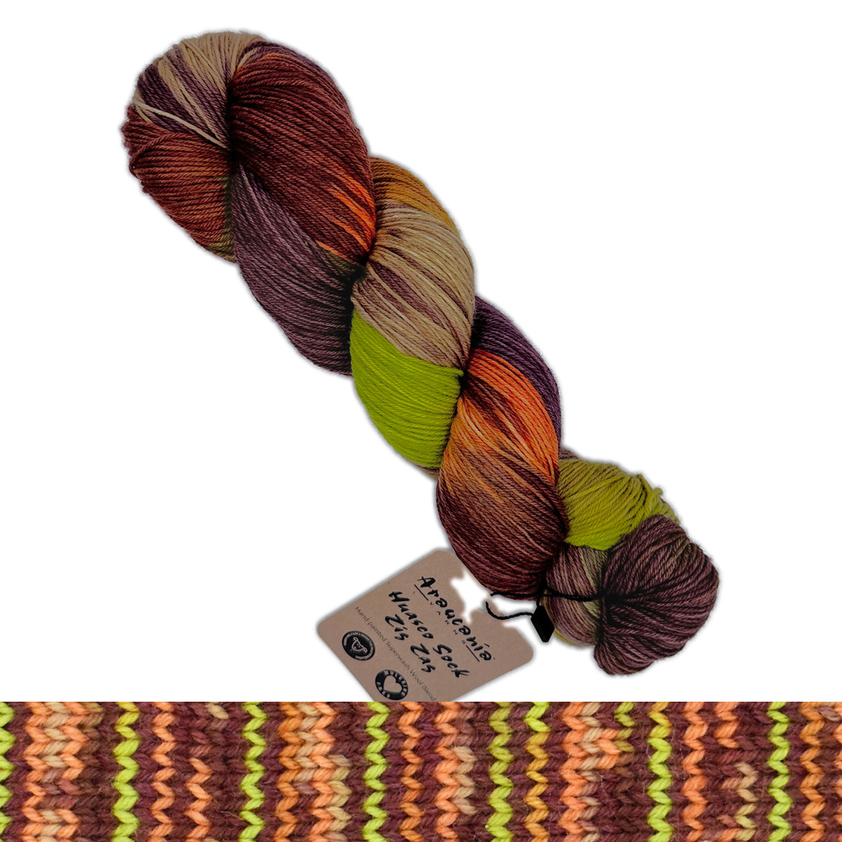 Araucania Yarn - Huasco Sock Zig Zag - Heliconia 707