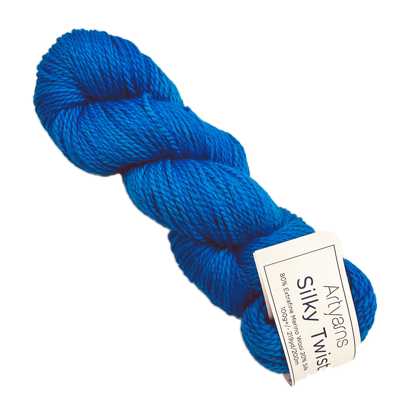 blueingrren Artyarns Silky Twist Worsted Weight Yarn in N36D Intense Blue