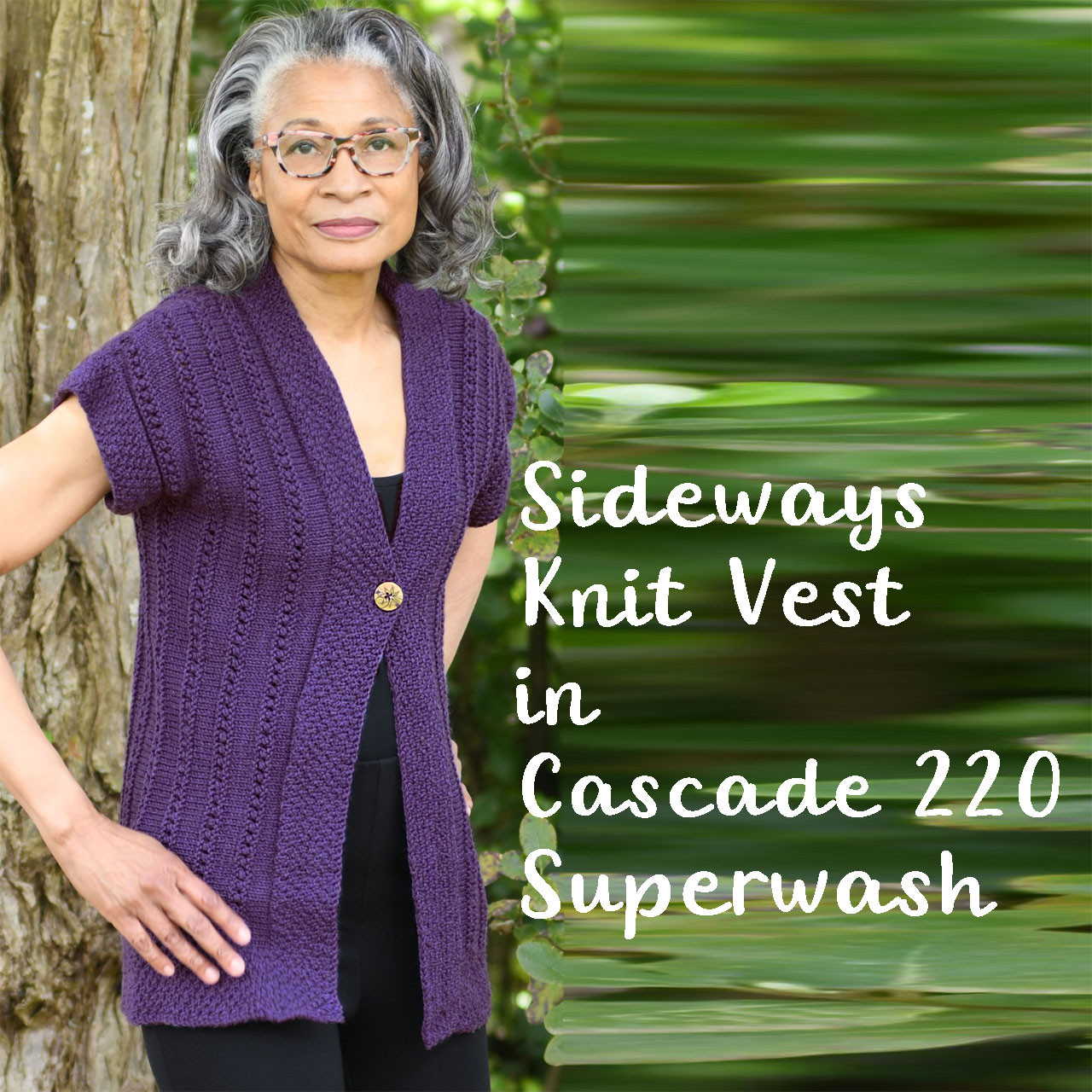 Free Cascade Kimono Sideways Knit Vest Pattern