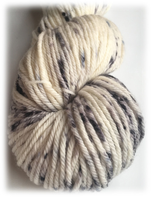 Wonderland Yarns - March Hare, Worsted Weight 100% Merino Superwash - Salt & Pepper 163