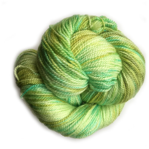 Knot/Skein of Frabjous Fibers: Wonderland Yarns - Cheshire Cat - A Year in Color: Birthstones - Peridot 176