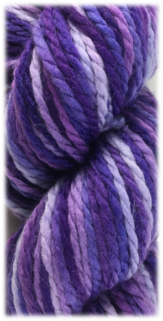 Closeup of Cascade Yarns - 128 Superwash Merino Wool Multi - Purples 126