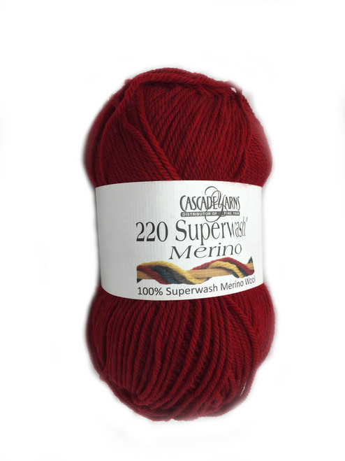Skein of Cascade Yarns - 220 Superwash Merino - Christmas Red Heather 85