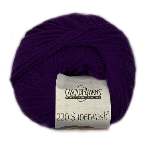 ball of Cascade Yarns - 220 Superwash - Dark Violet 310