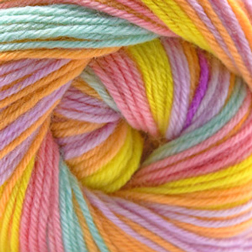 yarn closeup of Cascade Yarns Heritage Prints - Candy Hearts Stripe 115