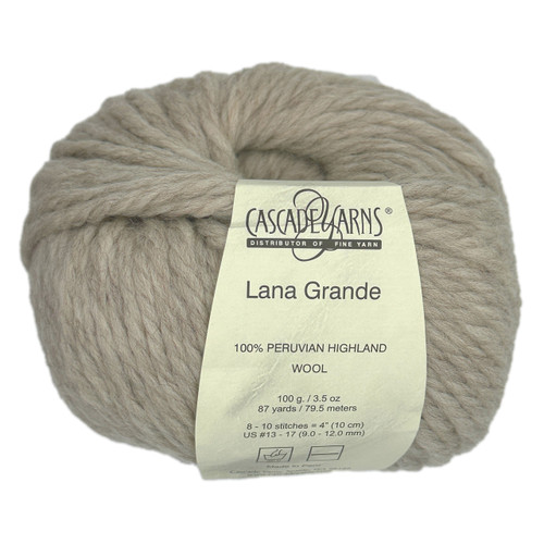 ball of yarn of Cascade Yarns Lana Grande in Natural Silver 6095