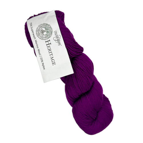 hank of yarn of Cascade Yarns Heritage (Sock Yarn) Highlighter Violet 5776