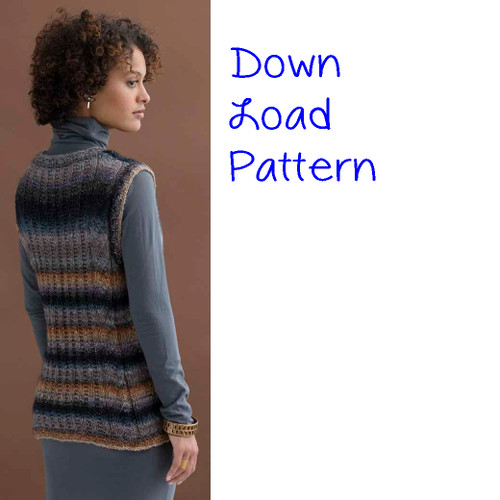 Noro Silk Garden - Claire Cables Vest Pattern NSL069