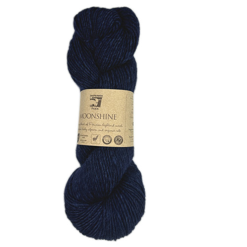 Our image of the hank of Juniper Moon Farms Yarn Moonshine in color Midnight 80