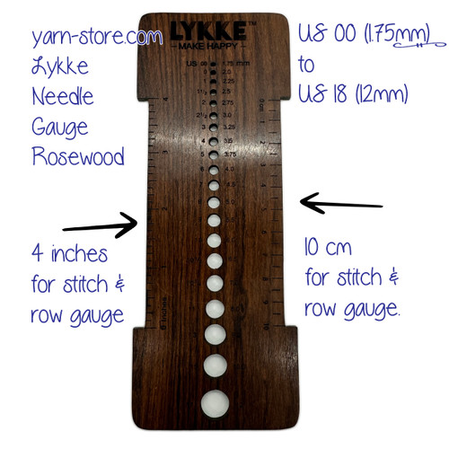 Lykke Needle Gauge - Rosewood