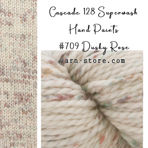 128 Superwash Hand Painted Merino Wool - Dusky Rose 709