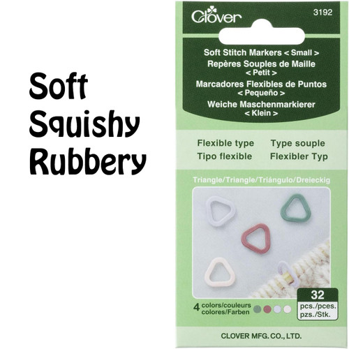 image of package of Clover Soft SOFT Triangle Stitch Markers (US#5-8 needles) #3192