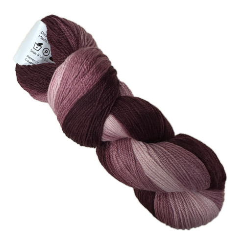 Artyarns Merino Cloud in shades of maroon, mauve and dusty pink #7256